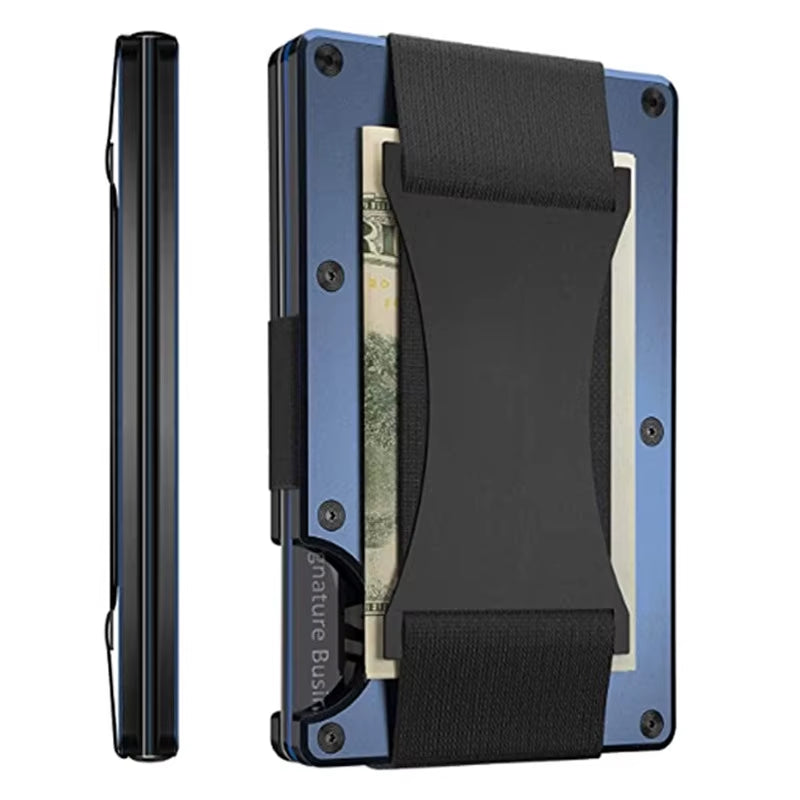 Rfid Credit Card Holder Slim Metal Magic Wallets Men Women Thin Mini Id Bank Cardholder Aluminium Alloy Case Wallet for Men