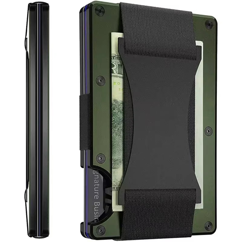 Rfid Credit Card Holder Slim Metal Magic Wallets Men Women Thin Mini Id Bank Cardholder Aluminium Alloy Case Wallet for Men