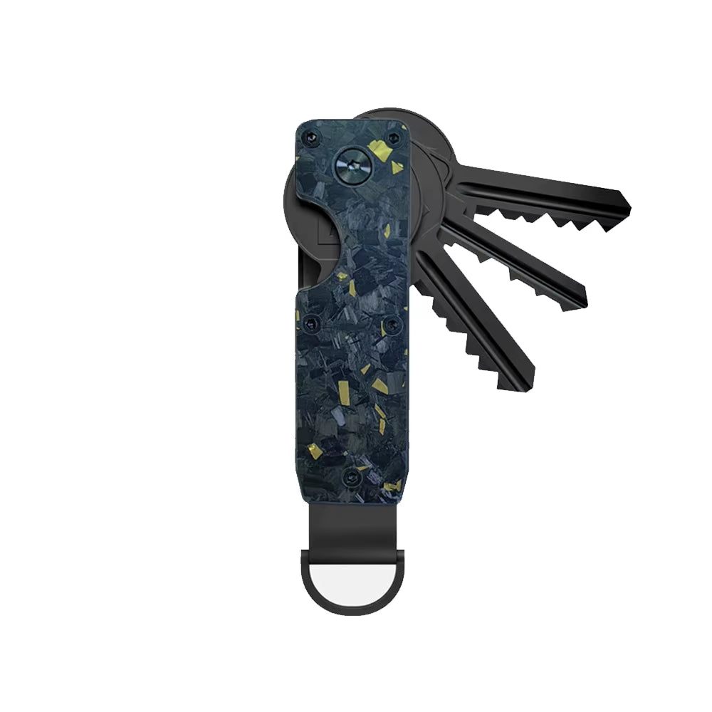 Key Organizer Compact Holder Metal Key Chain Minimalist Key Case Holder for Keychain Secures 2-6 Keys