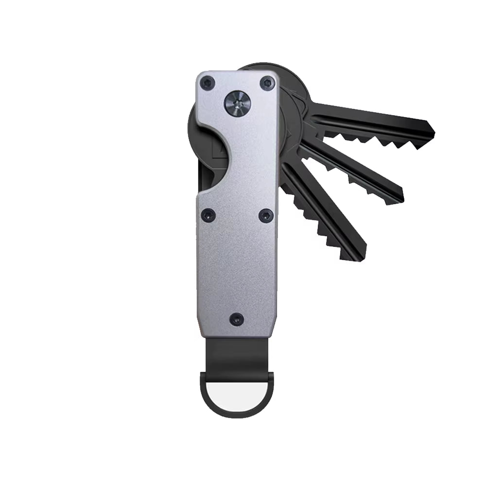 Key Organizer Compact Holder Metal Key Chain Minimalist Key Case Holder for Keychain Secures 2-6 Keys