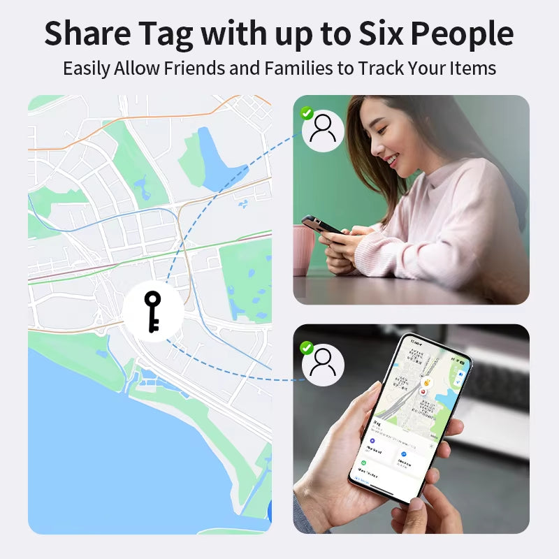 1/4 Pack Bluetooth GPS Tracker for Apple Find My Cars Anti-Lose Tracker Replacement for Airtag Car Keys Finder MFI Smart Tag
