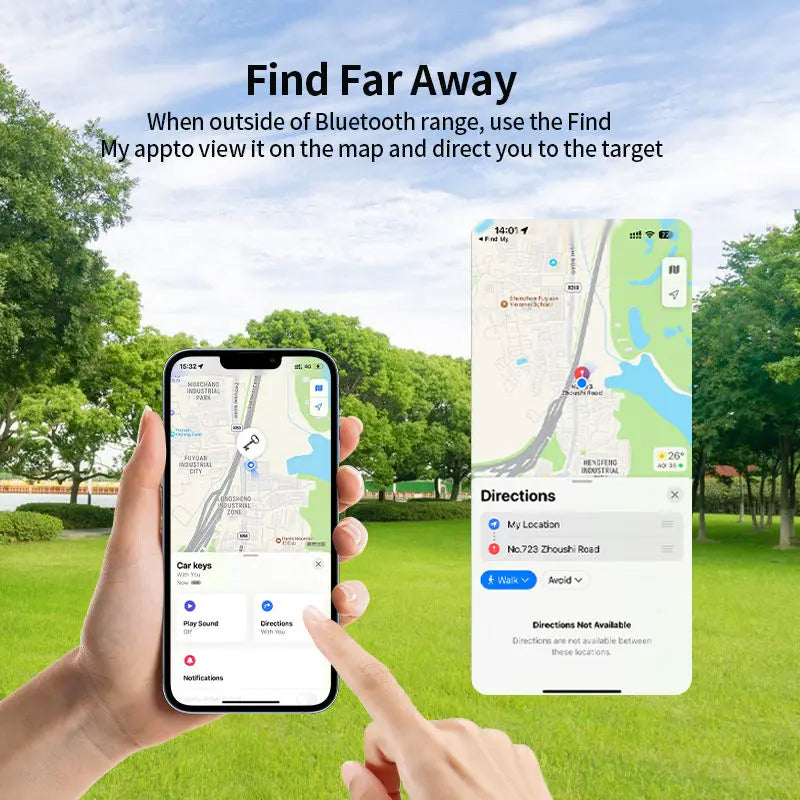 1/4 Pack Bluetooth GPS Tracker for Apple Find My Cars Anti-Lose Tracker Replacement for Airtag Car Keys Finder MFI Smart Tag